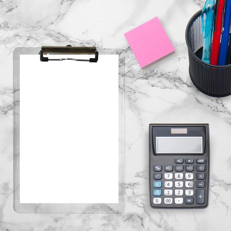 Super Z Outlet Slim Plastic Transparent Thin Lightweight Colorful Fun Clipboard with Ruler Measurements, Hanging Hook for Portable Classroom Children Teacher College Size (9" x 12.5") (6 Pack) - Image 2